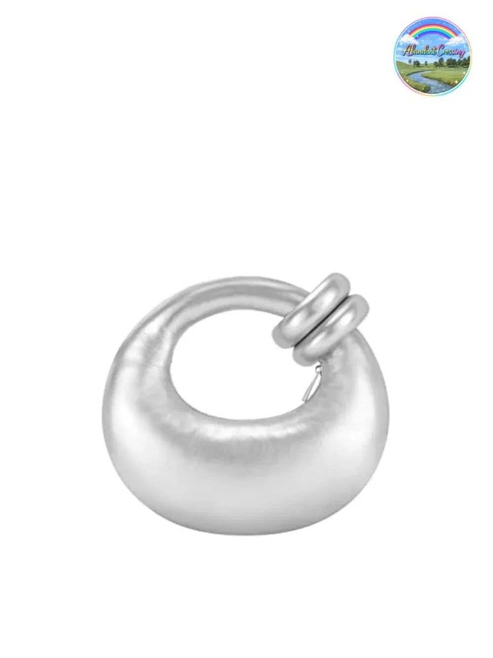JW PEI Vegan Leather Top Handle Bag with Faux Fur, Silver Hardware